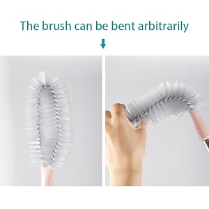 The brush head can be bent