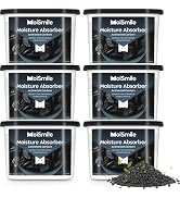 Moismile Moisture Absorbers 6 Packs, 10.8 Oz/ 300g Activated Charcoal Efficient Humidity Absorber...