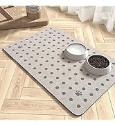 PADOOR Pet Feeding Mat-Absorbent Dog Food Mat-No Stains Dog Mat for Food and Water-Quick Dry Dog ...