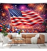 4th of July Banner, Patriotic Party Decorations Backdrop, Independence Day Wall Hanging for Home ...
