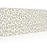 Leopard Print Mouse Pad Large Desk Mat Extended Keyboard Mouse Pad Cute XL Mousepad with Non-Slip...