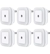 Uigos LED Night Light Lamp with Smart Sensor Dusk to Dawn Sensor, Daylight White, 0.5W Plug-in, 6...
