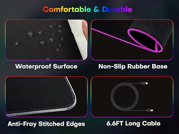 RGB Gaming Mouse Pad with Wireless Charging