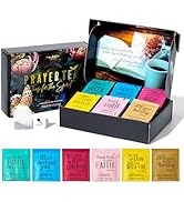 Thoughtfully, Tea Affirmations Christian Prayer Gift Set for Women, Religious Tea Gift with 6 Fla...