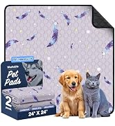 WanpeeGoo Washable Pee Pads for Dogs, 2Pack Reusable Puppy Pads, Super Absorbent & Leakproof Dog ...
