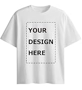 Custom Tee Shirts Personalized: Add Your Own Text & Design T-Shirt - Ultra Soft Cotton Unisex for...