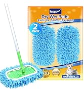 KEEPOW Reusable Wet Pads Refills Compatible with Swiffer Sweeper Mop, Microfiber Wet Mopping Clot...