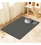 Dog Bowl Mats for Food and Water,Absorbent Pet Placemat for Food and Water Bowl,No Stains for Foo...