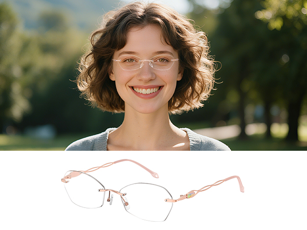 rimless reading glasses women