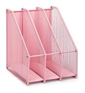 Exerz Magazine Holder Triple Rack, Mesh Metal - 3 Compartments Vertical