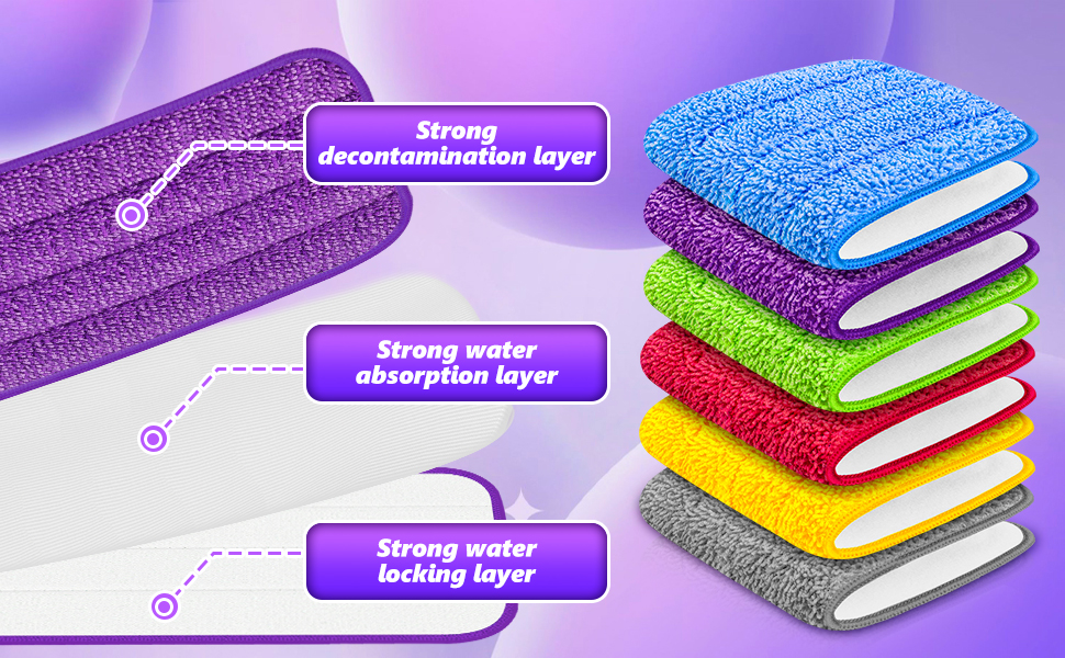 Reusable Microfiber Mop Pads for Swiffer PowerMop Power Mop Pads Refills Spray Mop Pads