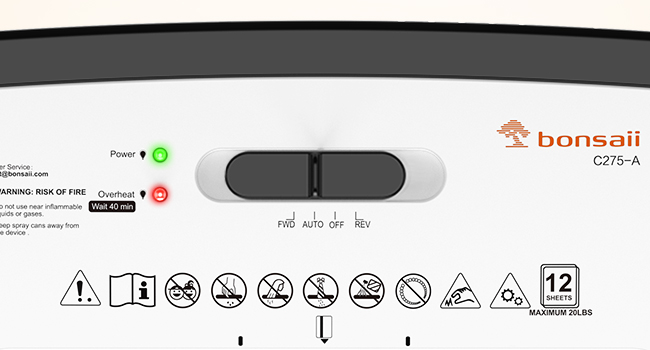 Bonsaii 12-Sheet Cross Cut Paper Shredder