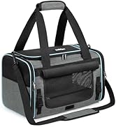 rabbitgoo Cat Carrier Soft, Pet Bag with Rollable Flap for Anxious Kittens, Travel Safe for Car A...