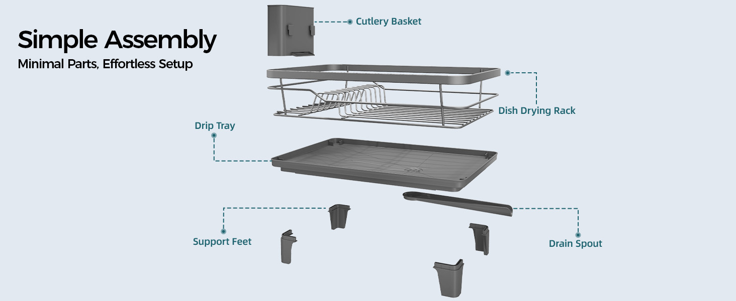 dish drying rack for kitchen counter