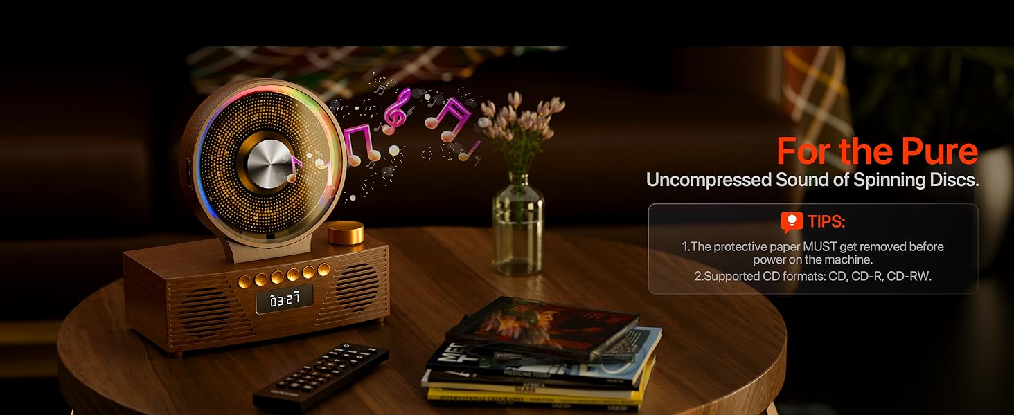 retro cd player with bluetooth