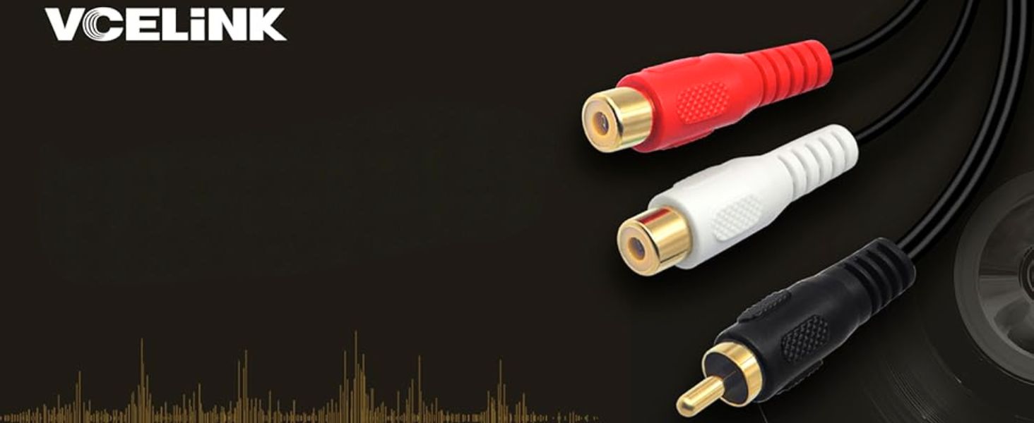 RCA Y Splitter 1 Male to 2 Female