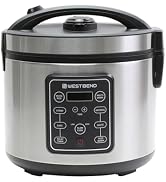 West Bend Rice & Grain Multi Cooker Programmable with 9 Preset Functions, Features Delay Start an...
