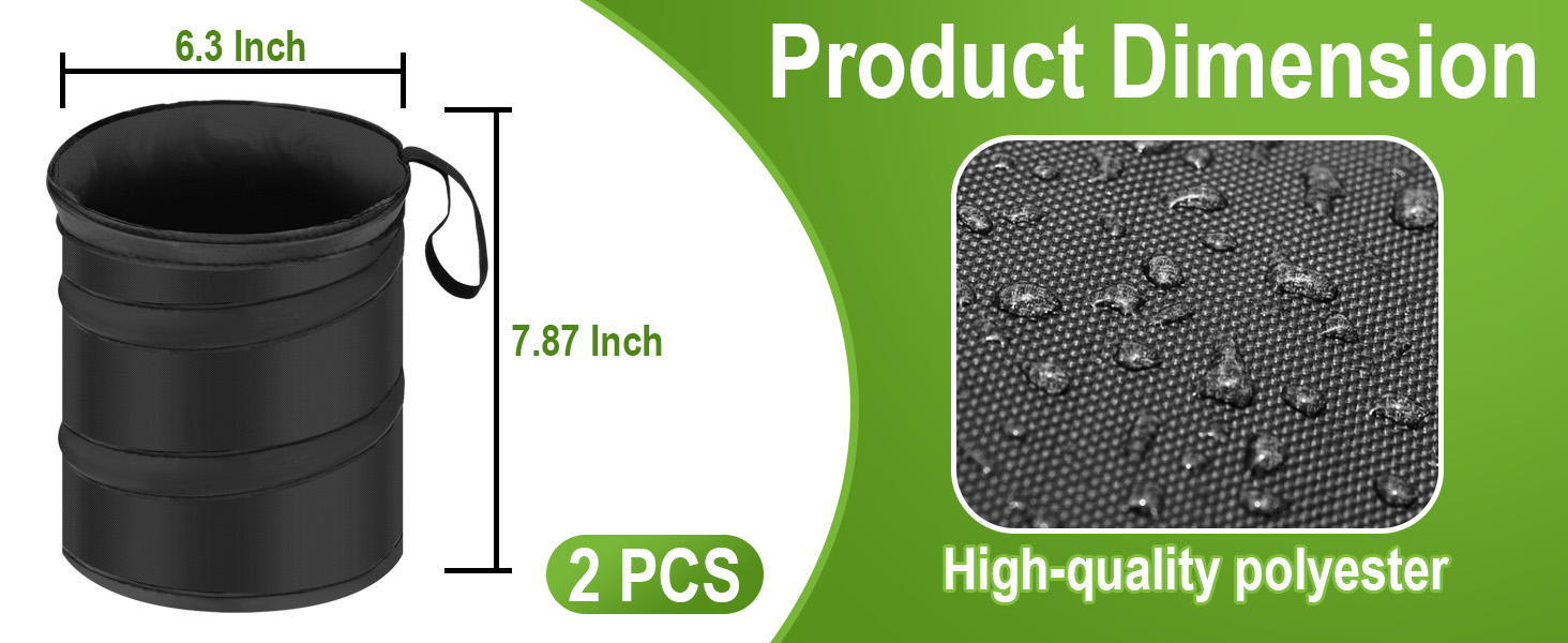 2 PCS Car Trash Can