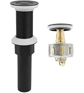 Rackickyer Bathroom Sink Drain,Drain Stopper Bathroom Sink Without Overflow,Small Cap Pop Up Drai...