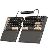 RK ROYAL KLUDGE RKS70 Ergonomic Split Keyboard, Wireless RGB Mechanical Keyboard with Bluetooth/2...