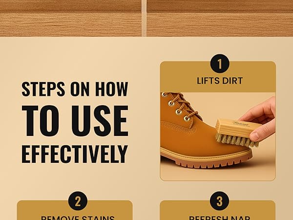 Fiamme Suede and Nubuck Cleaning Kit - Complete Brass & Nylon Brush Set, Suede Eraser for Shoes