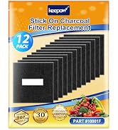 KEEPOW 12 Pack Trash Can Deodorizer Stick On Compost Bin Filter, Activated Charcoal Purifying Deo...
