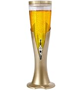 3L/100oz Beer Tower Beverage Dispenser with Spigot & Ice Tube, Mimosa Tower Drink Dispenser, Marg...