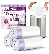 JOYEUX Small Trash Bags 4 Gallon - Drawstring Small Garbage Bags, White Mini Trash Can Liners for...