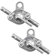 Wevdn 2 PCS Inline Fuel Tank Tap Valve, 6mm Motorcycle Inline Gas Fuel Petcock Shut Off Switch, F...