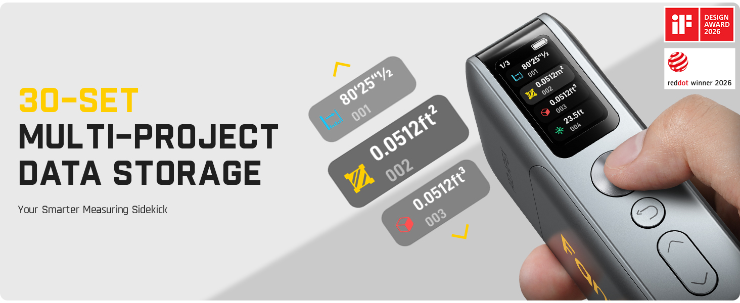 Fanttik A10 APEX 3-in-1 Digital Laser Tape Measure with HD Color Display