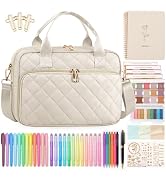 Bible Journaling Kit – Quilted Bible Cover Case for Women, 31 Highlighters, 75 Tabs, Bible Study ...