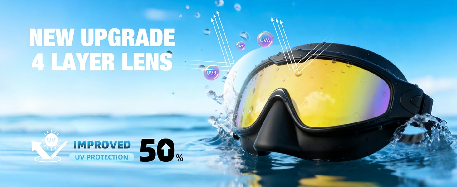 swimming goggles with nose cover