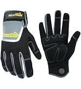 MELOTOUGH Work Gloves for Men Women,Mechanic Synthetic Leather Glove for Garden,Warehouse,TouchSc...