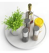 Homerays Lazy Susan Organizer 12 Inch Non-Skid Bamboo Lazy Susan for Kitchen Rotating Spice Rack ...