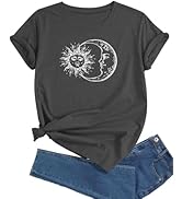 J&DHUASHA Women's Shirt Funny Graphic Tshirt Casual Short Sleeve Tee Tops
