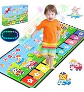 MOMUSE Piano Music Mat with 80 Sounds, Large Animal Car Touch Blanket Playmat Carpet Musical Todd...