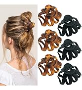 2.8" Medium Octopus Hair Clips for Women, Matte Claw Clips for Thin Hair, 90' Strong Hold Non-sli...