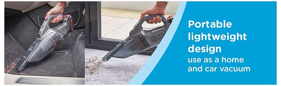 BLACK+DECKER 20V dustbuster, Cordless Handheld Vacuum, Home and Car Vacuum (BCHV001C1)