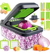 SpaceHacks 12-in-1 Vegetable Chopper, Kitchen Gadgets, Veggie Chopper, Food Chopper, Onion Choppe...