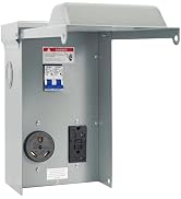 Kinchoix 30 20 Amp Temporary Power Outlet Panel RV Receptacle Electrical Panel Pre-Wired Breaker ...