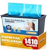 FURWEY Diaper Pail Refill Bags 30 Bags Per Refill Holds Up to 1410 Newborn Diapers 7 Layer Odor B...