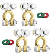 Battery Terminal Connectors 2 Pair, Battery Terminals Brass, Car Battery Terminal Positive Negati...