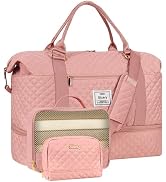 Stuery Weekender Bags for Women with Toiletry Bags: Large Overnight Bags Travel Duffel Bag Carry ...