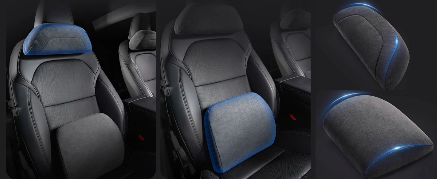 tesla headrest pillow model y lumbar support pillow for office chair leather headrest neck pillow