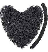 Rubber Bands mini 2200pcs rubber band black 0.5inch small Rubber Band Mini Soft Elastic Bands Dia...
