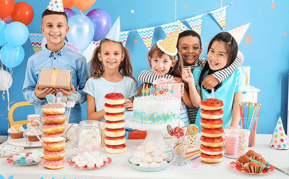 donut stand bagel doughnut party acrylic display holder birthday baby shower wedding tower clear