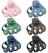MAORULU Hair Clips for Thick Hair, 3.2" Big Claw Octopus Clips, Strong Hold Jumbo Hair Clip for W...