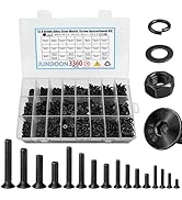 M2-M5 Metric Screws Assortment kit, M2/M3/M4/M5 Screw Kits 12.9 Alloy Steel Hex Socket Head Screw...