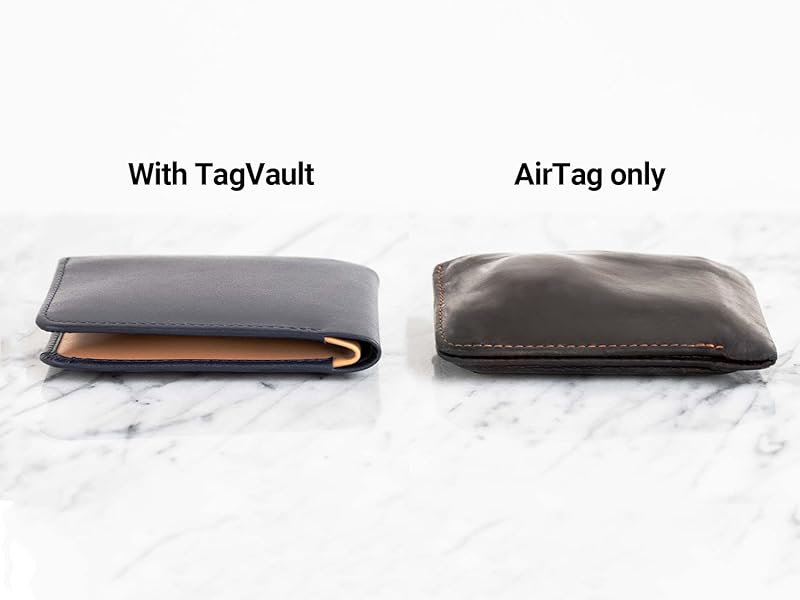 no bulge Apple AirTag case stays thin in wallet