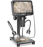 Elikliv Microscope with Weighing Scale, Digital Magnifier for Error Coins, Jewelry Magnifying Gla...